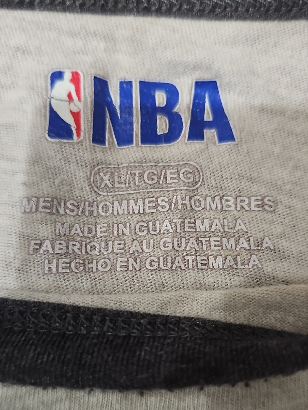 NBA Miami Heat Short Sleeve Tee - White with Black Trim and Red Logo - Picture 2 of 5